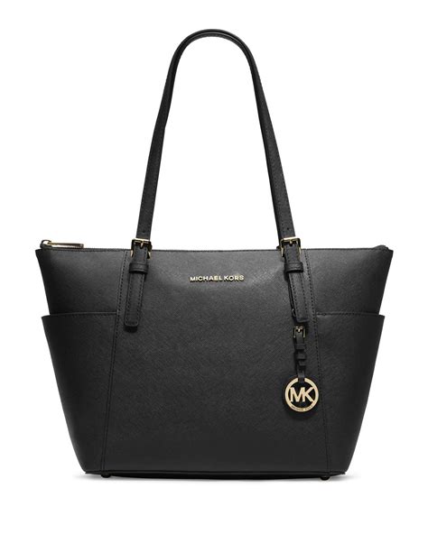 michael kors jet set purse black|michael kors jet set saffiano.